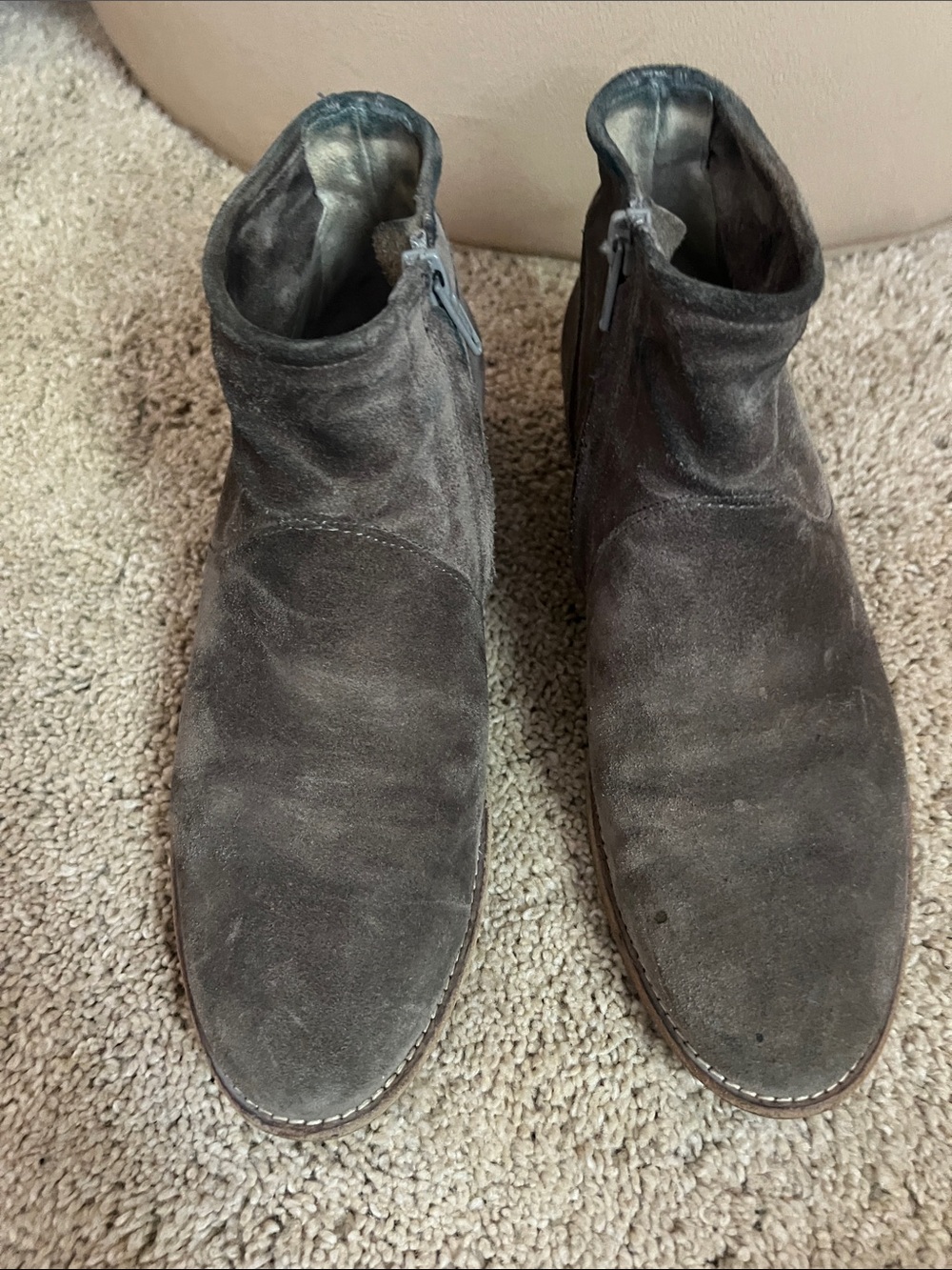 Paul Green Women's Suede Ankle Boots in Dark Gray